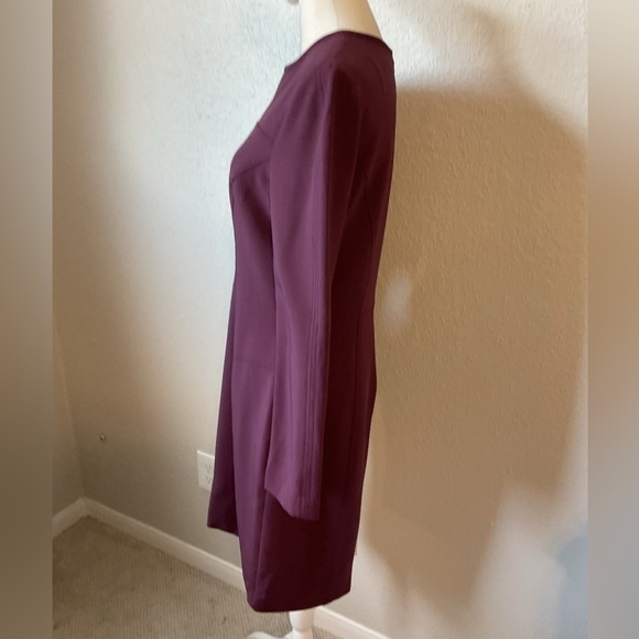 Yigal Azrouel Burgundy Sheath Dress Size 10 Silk Blend - Picture 3 of 12
